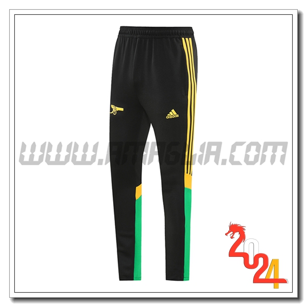 Pantaloni Allenamento Arsenal Nero/Verde/Giallo 2024 2025