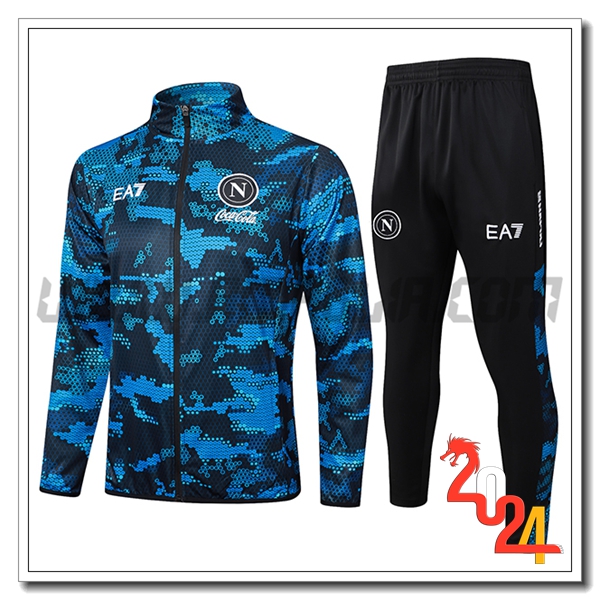 Tuta Giacca Allenamento SSC Napoli Blu Scuro 2024 2025