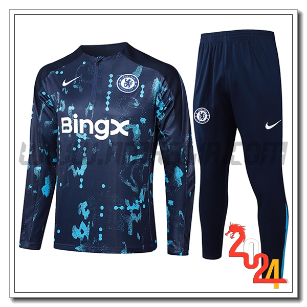 Tuta Allenamento FC Chelsea Blu Scuro 2024 2025 -03