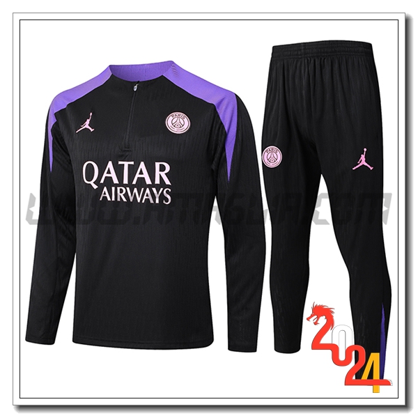 Tuta Allenamento PSG Nero/viola 2024 2025 -03