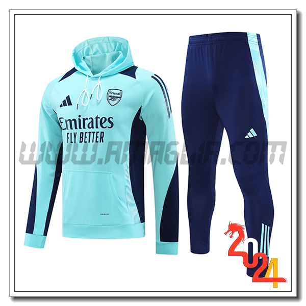 Giacca Con Cappuccio Tuta Arsenal Blu 2024 2025