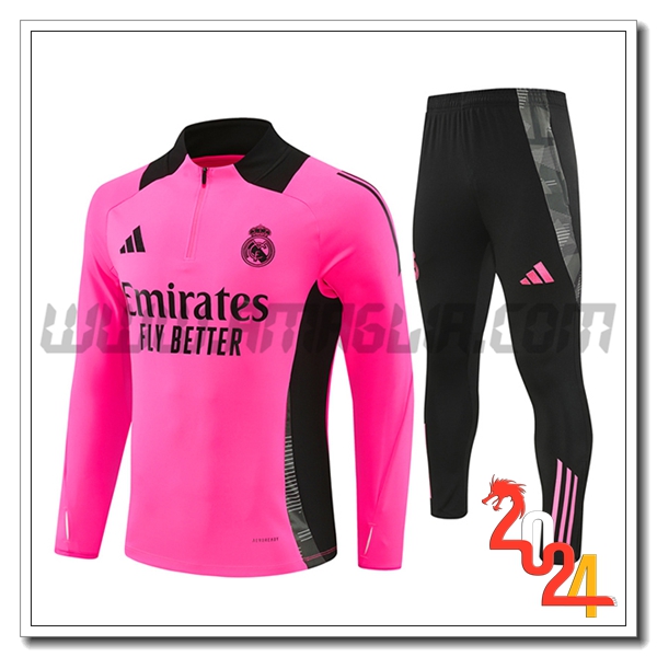 Tuta Allenamento Real Madrid Rosa/Nero 2024 2025