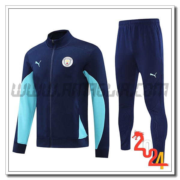 Tuta Giacca Allenamento Manchester City Blu Reale 2024 2025