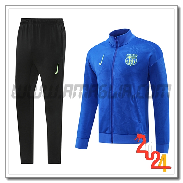 Tuta Giacca Allenamento FC Barcellona Blu 2024 2025