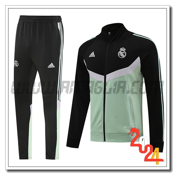 Tuta Giacca Allenamento Real Madrid Verde/Nero 2024 2025