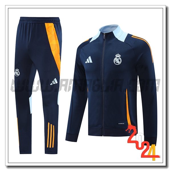 Tuta Giacca Allenamento Real Madrid Blu Reale 2024 2025