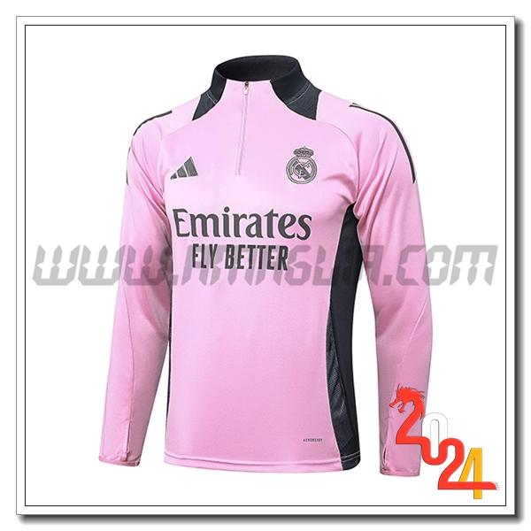 Felpa Allenamento Real Madrid Rosa/Grigio 2024 2025 -03