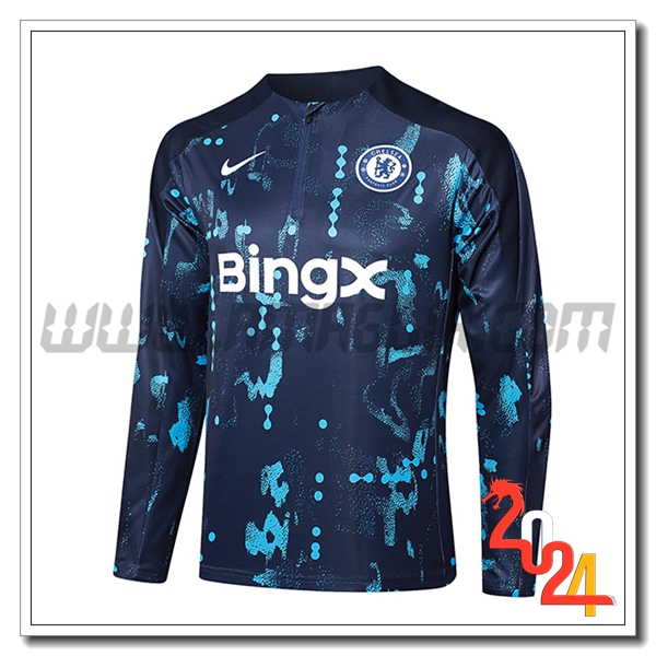 Felpa Allenamento FC Chelsea Blu Scuro 2024 2025