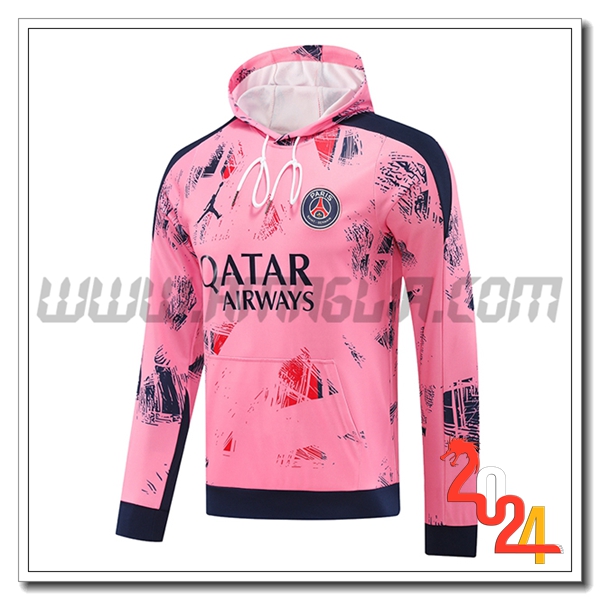 Felpa Allenamento Cappuccio PSG Rosa/viola 2024 2025