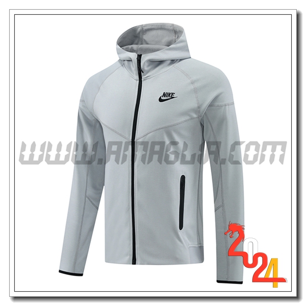 Giacca Con Cappuccio Nike Grigio/Nero 2024 2025 -02