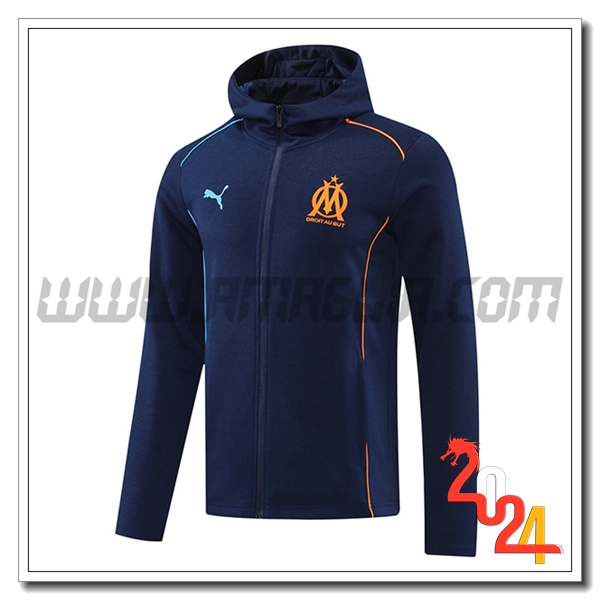 Giacca Con Cappuccio Marsiglia Blu Reale 2024 2025