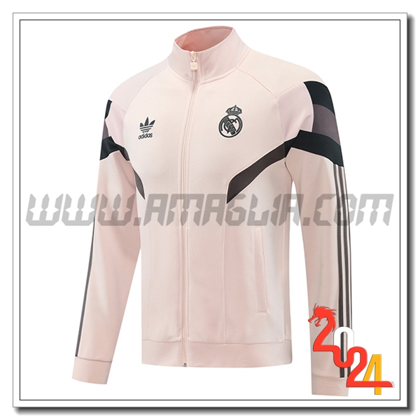 Giacca Calcio Real Madrid Rosa/Nero/Grigio 2024 2025