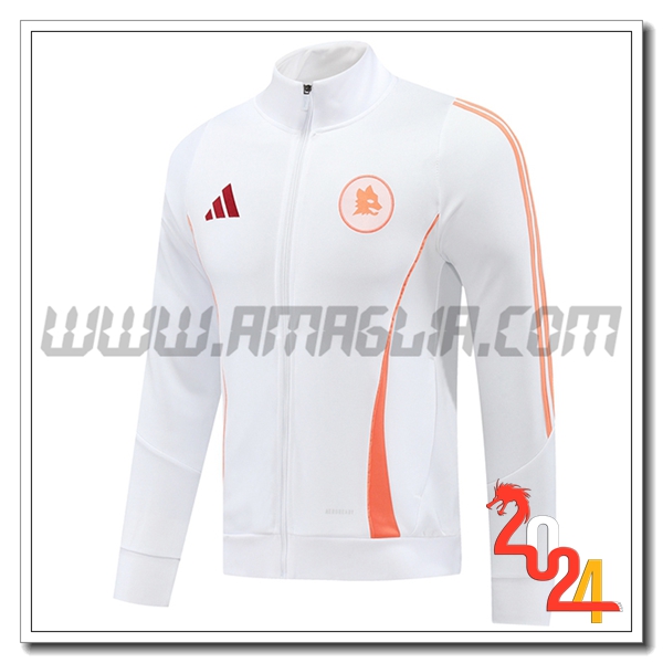 Giacca Calcio AS Roma Bianco/Arancia 2024 2025