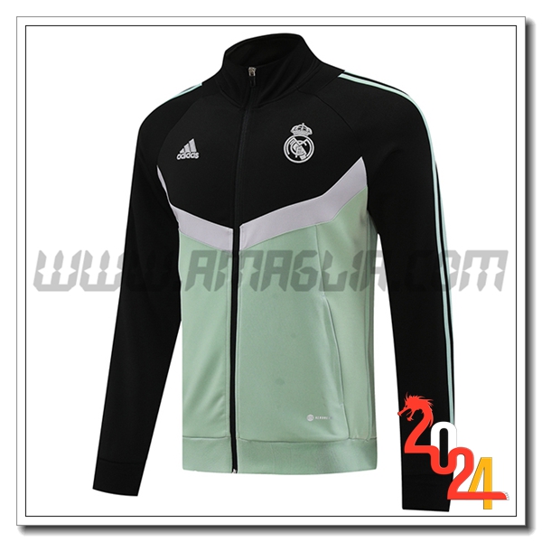 Giacca Calcio Real Madrid Verde/Nero 2024 2025