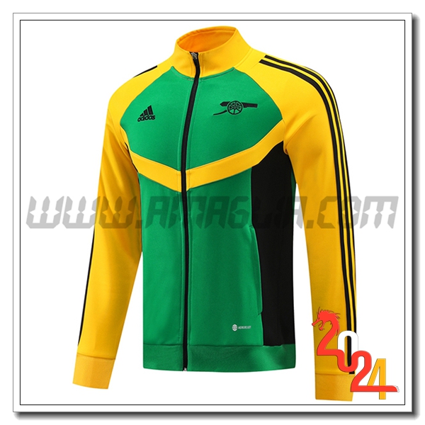 Giacca Calcio Arsenal Verde/Giallo/Nero 2024 2025