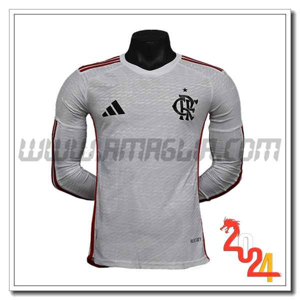 Seconda Maglia Calcio Flamengo Maniche lunghe 2024 2025