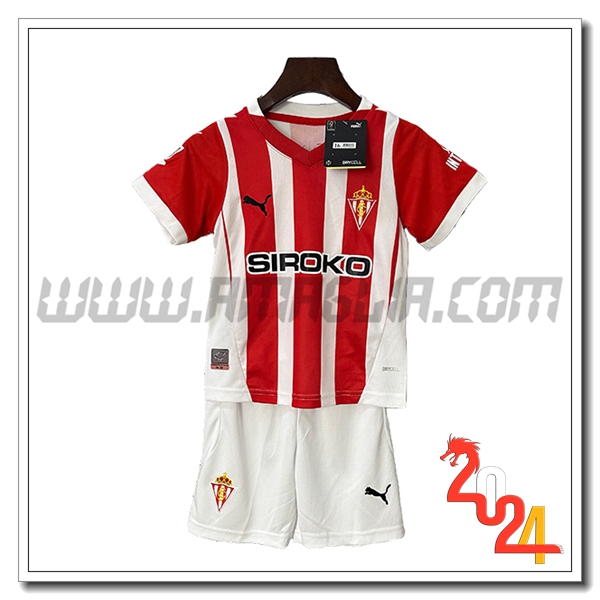 Kit Maglia Sporting Gijon Bambino Prima 2024 2025