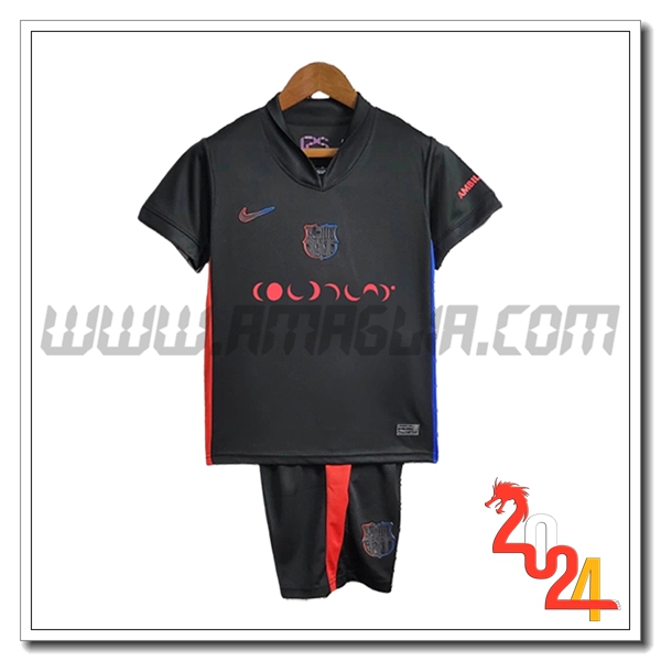 Kit Maglia FC Barcellona Bambino x coldplay Seconda 2024 2025