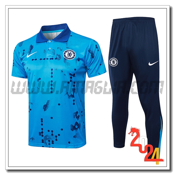Kit Maglia Polo FC Chelsea Blu 2024 2025 -02