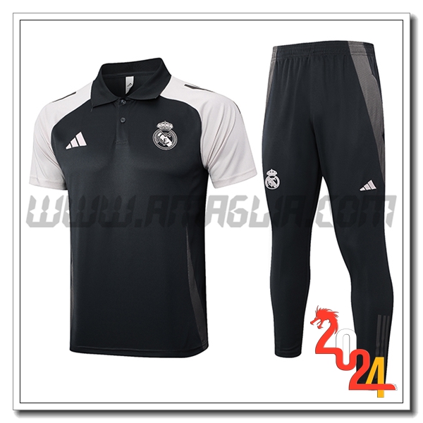 Kit Maglia Polo Real Madrid Grigio 2024 2025