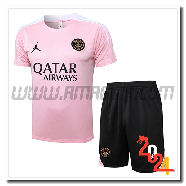 Kit Maglia Allenamento PSG Rosa 2024 2025