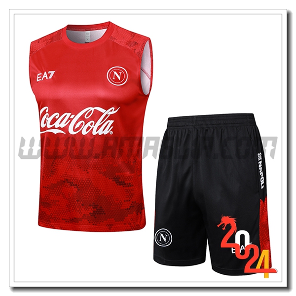 Kit Canotta Allenamento SSC Napoli Rosso 2024 2025