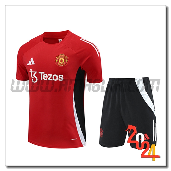 Kit Maglia Allenamento Manchester United Rosso/Nero 2024 2025