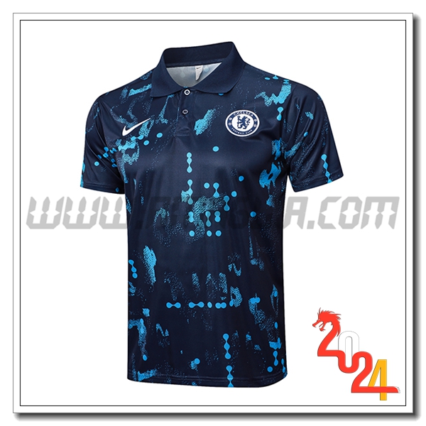 Maglia Polo FC Chelsea Blu Scuro 2024 2025