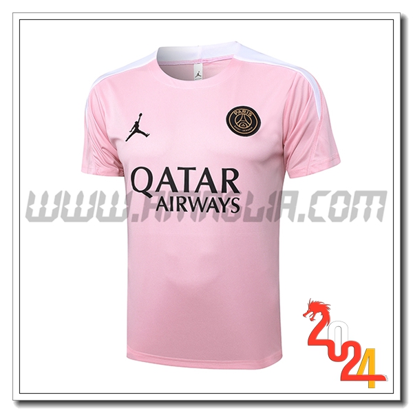 T Shirt Allenamento PSG Rosa 2024 2025