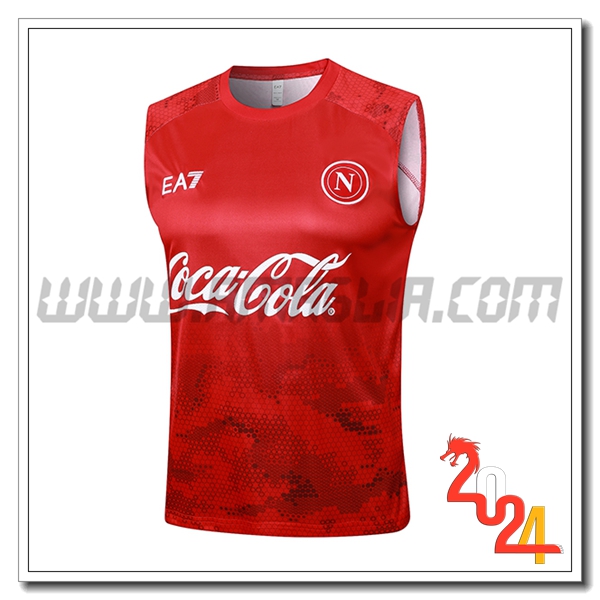 Canotta Allenamento SSC Napoli Rosso 2024 2025