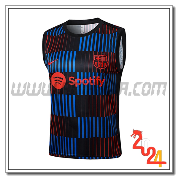 Canotta Allenamento FC Barcellona Nero/Blu/Rosso 2024 2025