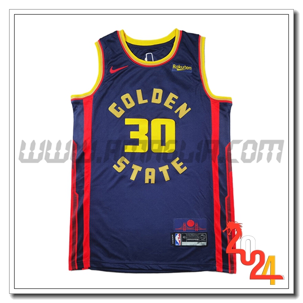 Maglia Golden State Warriors (CURRY #30) 2024/25 Blu/Rosso/Giallo