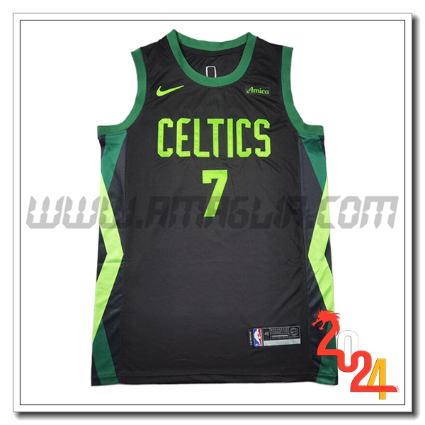 Maglia Boston Celtics (BROWN #7) 2024/25 Nero/Verde