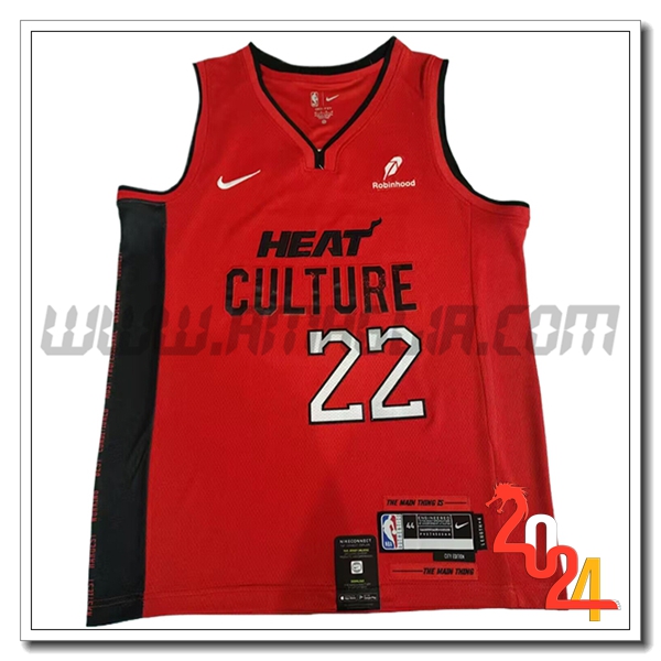 Maglia Miami Heat (BUTLER #22) 2024/25 Rosso/Nero