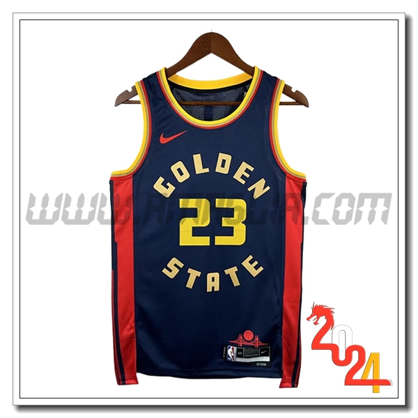Maglia Golden State Warriors (GREEN #23) 2024/25 Nero/Rosso/Giallo