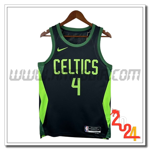 Maglia Boston Celtics (HOLIDAY #4) 2024/25 Nero/Verde -03