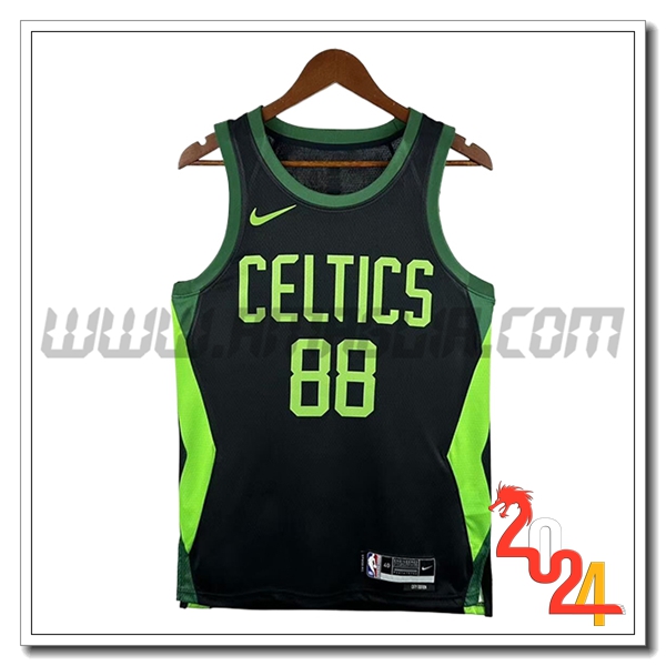 Maglia Boston Celtics (QUETA #88) 2024/25 Nero/Verde