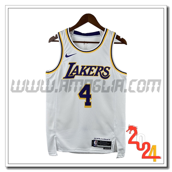Maglia Los Angeles Lakers (KNECHT #4) 2024/25 Bianco/viola/Giallo