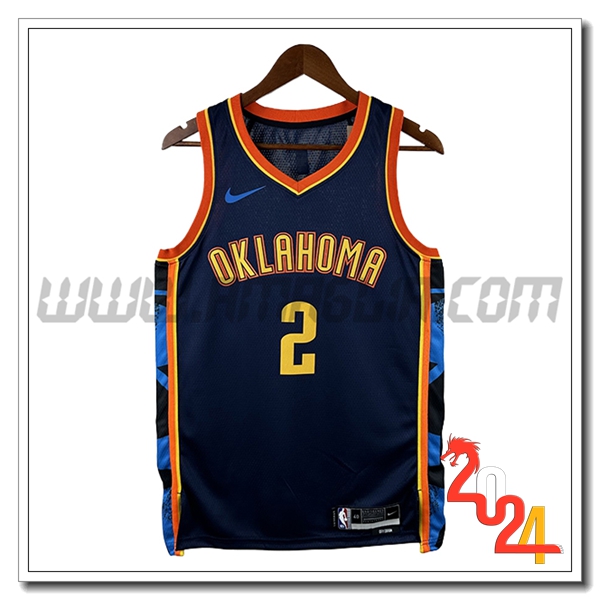 Maglia Oklahoma City Thunder (GILGEOUS-ALEXANDER #2) 2024/25 Blu/Arancia