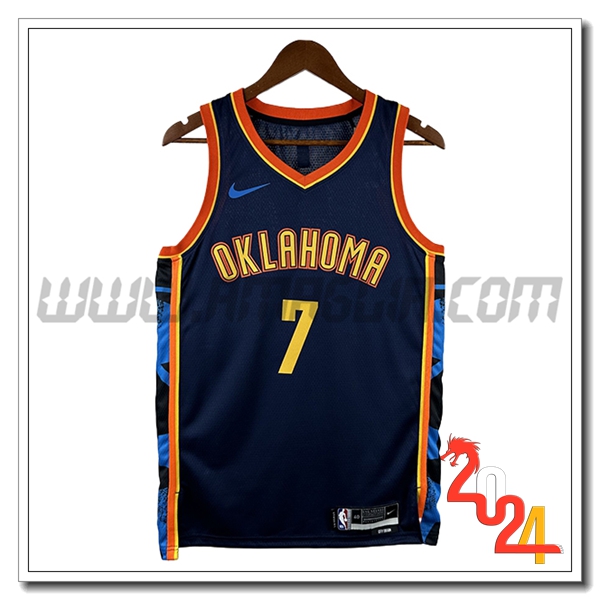 Maglia Oklahoma City Thunder (NHOLMGREN #7) 2024/25 Blu/Arancia