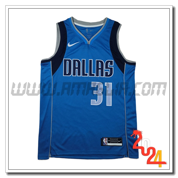Maglia Dallas Mavericks (THOMPSON #31) 2024/25 Blu/Nero