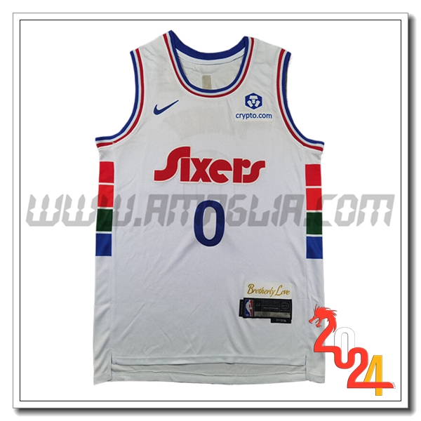 Maglia Philadelphia 76ers (MAXEY #0) 2024/25 Bianco