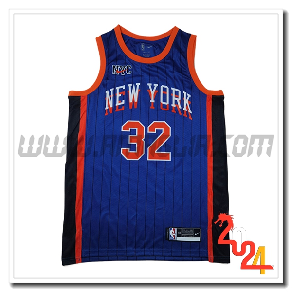Maglia New York Knicks (TOWNS #32) 2024/25 Blu/Nero/Arancia