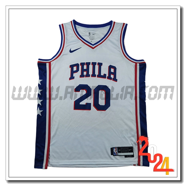 Maglia Philadelphia 76ers (McCAIN #20) 2024/25 Bianco/Blu