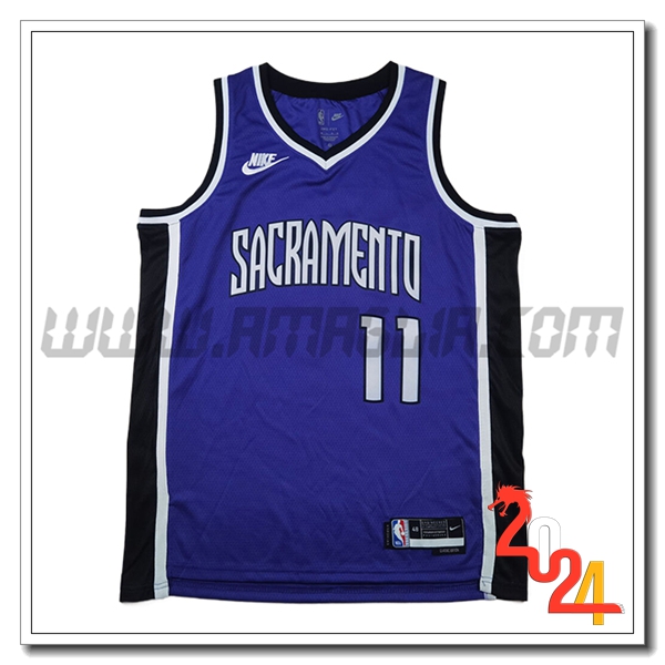 Maglia Sacramento Kings (SABONIS #11) 2024/25 viola/Nero/Bianco -02