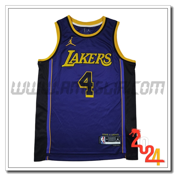 Maglia Los Angeles Lakers (KNECHT #4) 2024/25 viola/Giallo/Nero