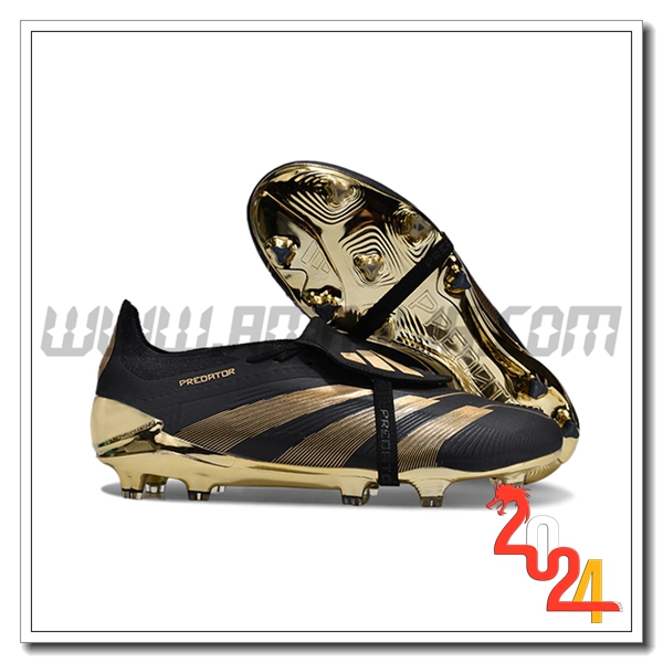 Adidas Scarpe Da Calcio Predator Elite Tongue FG Nero/Giallo -04
