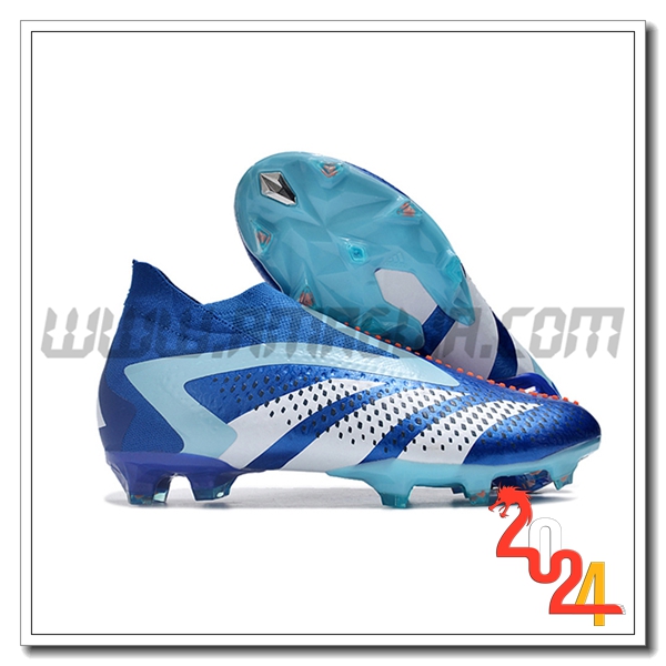 Adidas Scarpe Da Calcio PREDATOR ACCURACY+ FG BOOTS Blu/Bianco -02