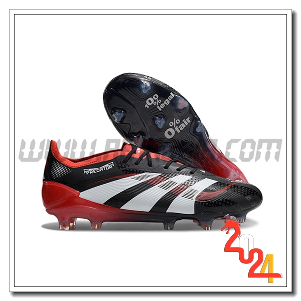 Adidas Scarpe Da Calcio 25 Predator Elite FG Nero/Rosso/Bianco