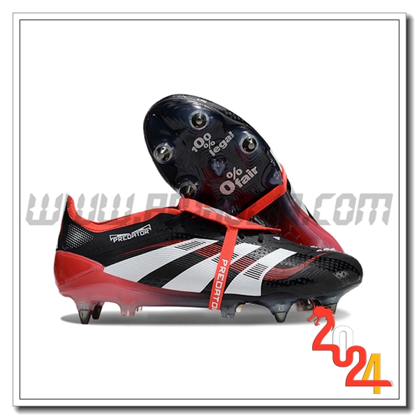Adidas Scarpe Da Calcio 25 Predator Elite Tongue SG Nero/Arancia/Bianco